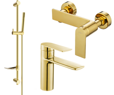Mexen Zero DF70 duschset, guld - 71104DF70-50