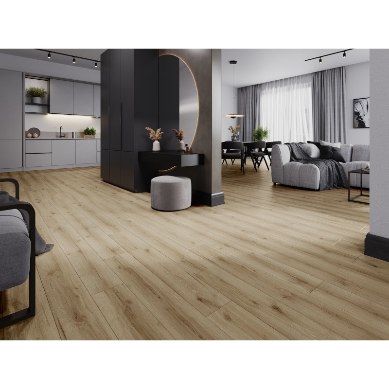 Mexen Sun Valley panneaux en vinyle 1240 x 182 mm SPC 6,5 mm, sous-couche IXPE 1,5 mm, 4 V-Joint, Chêne