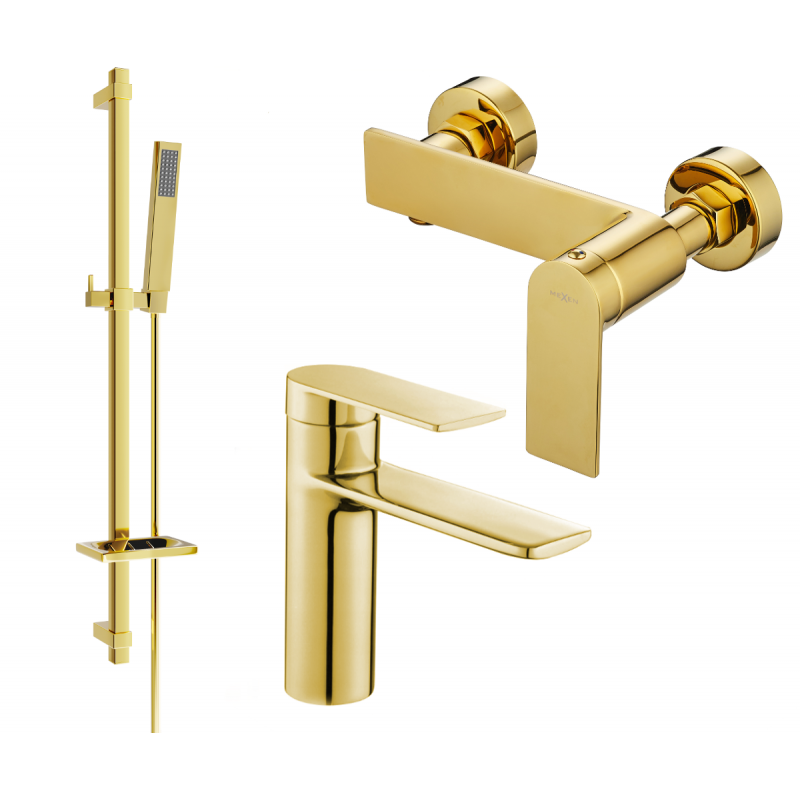 Mexen Zero DQ02 doucheset, goud - 71104DQ02-50