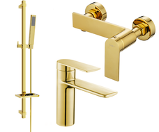 Mexen Zero DQ02 doucheset, goud - 71104DQ02-50