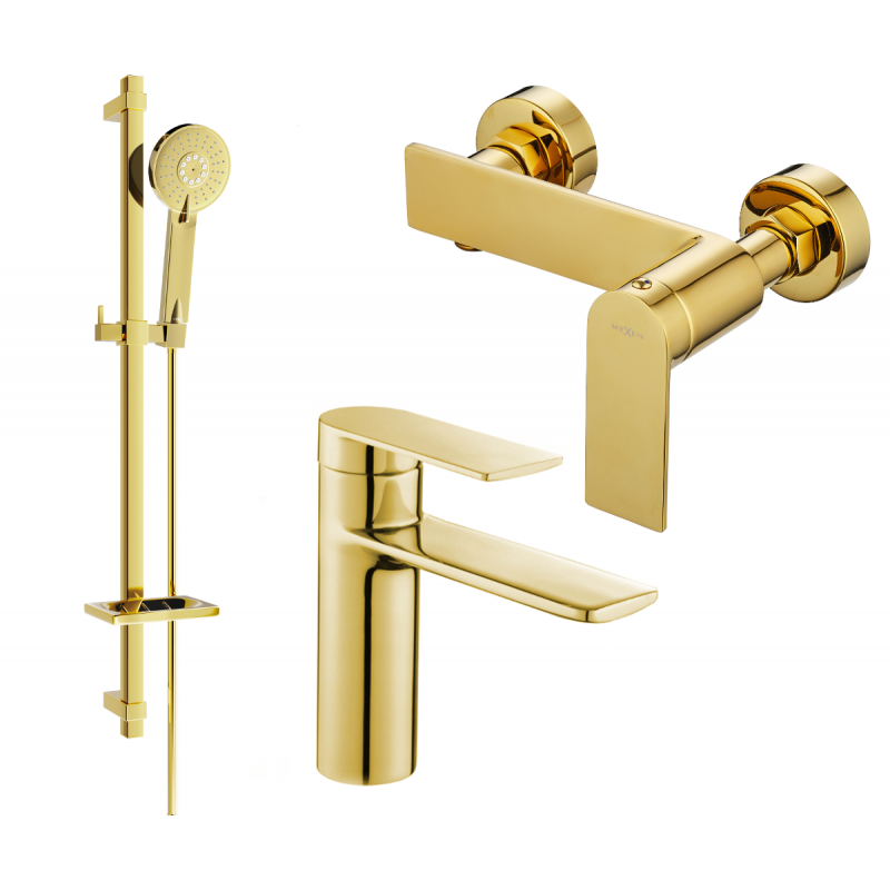 Mexen Zero DQ40 conjunto de ducha, dorado - 71104DQ40-50