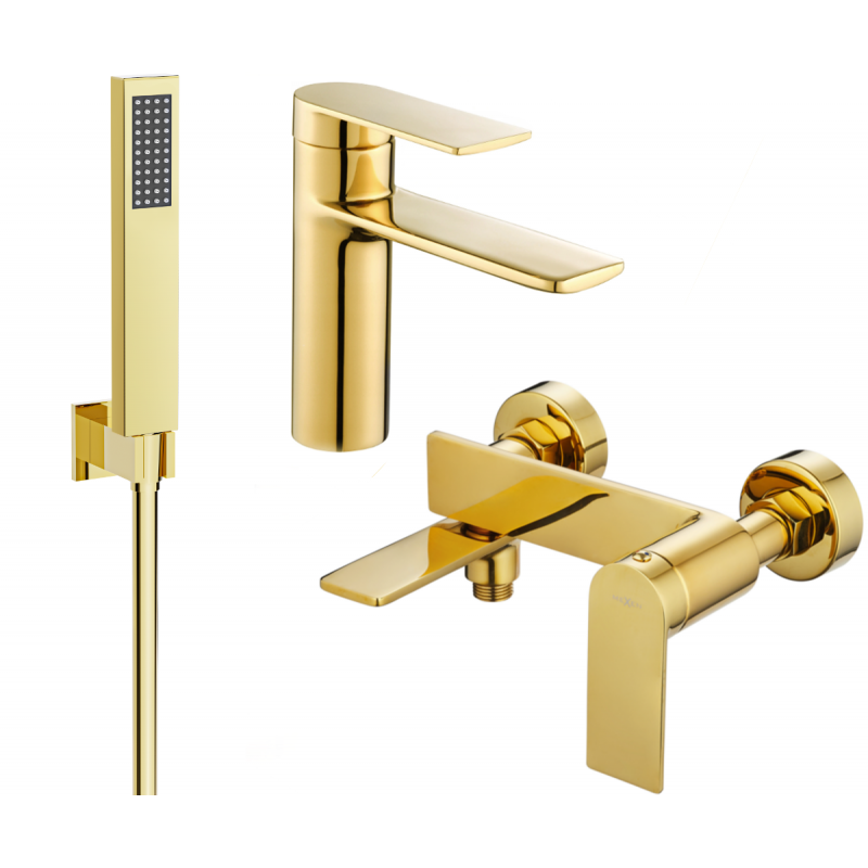 Mexen Zero R02 conjunto de banheira, dourado - 71103R02-50