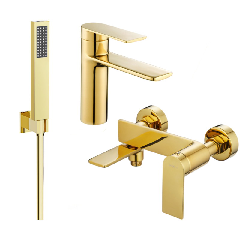 Mexen Zero R02 vannikomplekt, kuldne - 71103R02-50