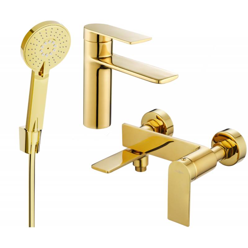 Mexen Zero R40 badkarssats, guld - 71103R40-50