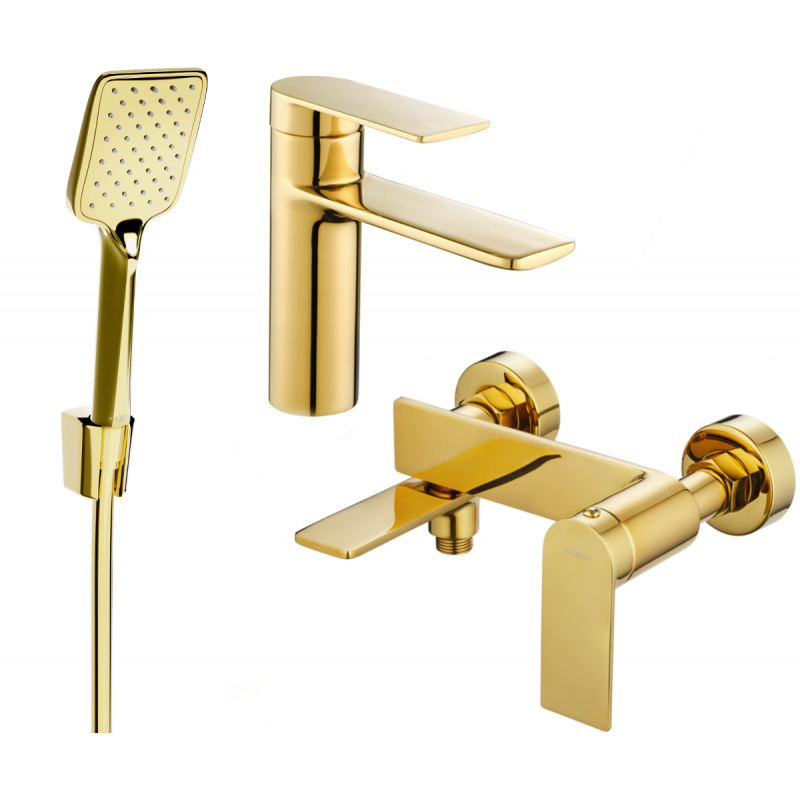 Mexen Zero R62 conjunto de banheira, dourado - 71103R62-50