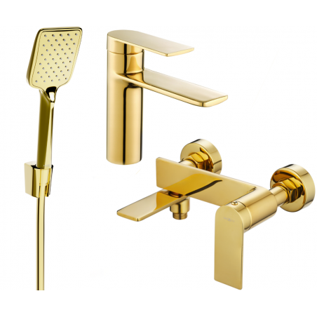 Mexen Zero R62 vannivalamu komplekt, kuldne - 71103R62-50