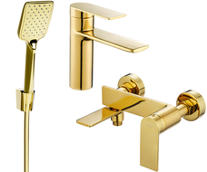 Mexen Zero R62 zestaw wannowy, złoty - 71103R62-50