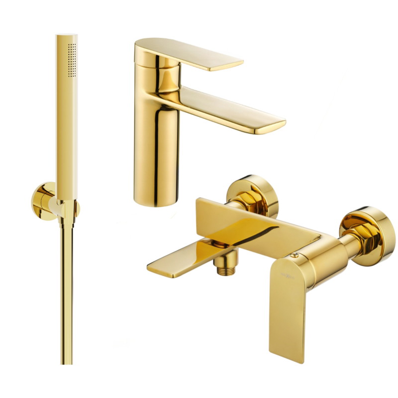 Mexen Zero R70 Bathtub Set, Gold - 71103R70-50