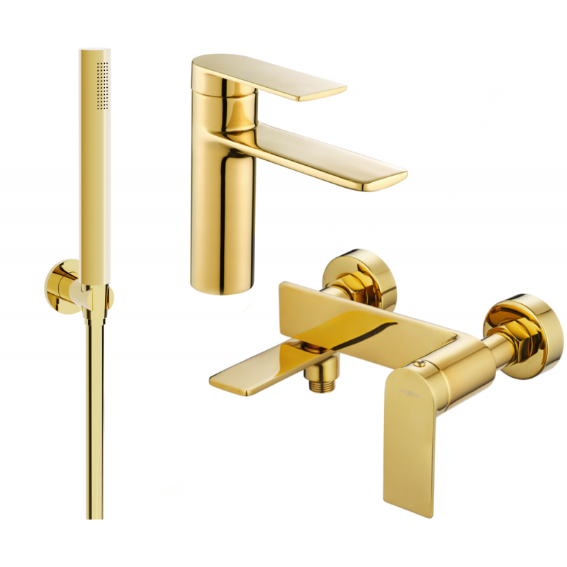 Mexen Zero R70 kylpyammeen sarja, kultainen - 71103R70-50