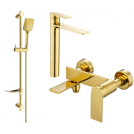 Mexen Zero DF62 set da bagno, dorato - 7113DF62-50