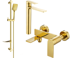 Mexen Zero DF62 conjunto de banheira, dourado - 7113DF62-50