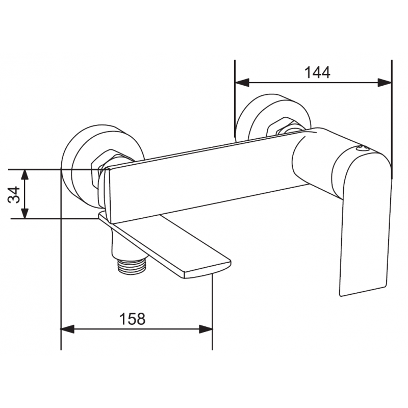 Mexen Zero DQ40 ensemble de bain, doré - 7113DQ40-50