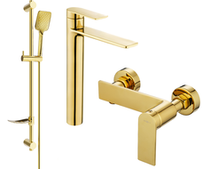 Mexen Zero DF62 doucheset, goud - 71114DF62-50