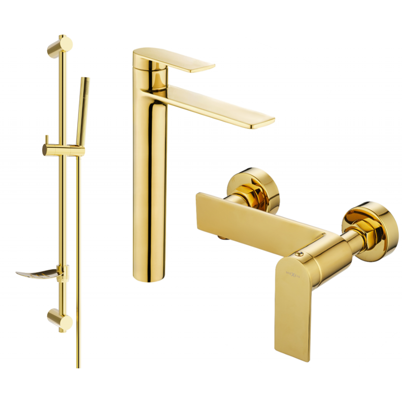 Mexen Zero DF70 doucheset, goud - 71114DF70-50