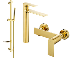 Mexen Zero DF70 conjunto de chuveiro, dourado - 71114DF70-50