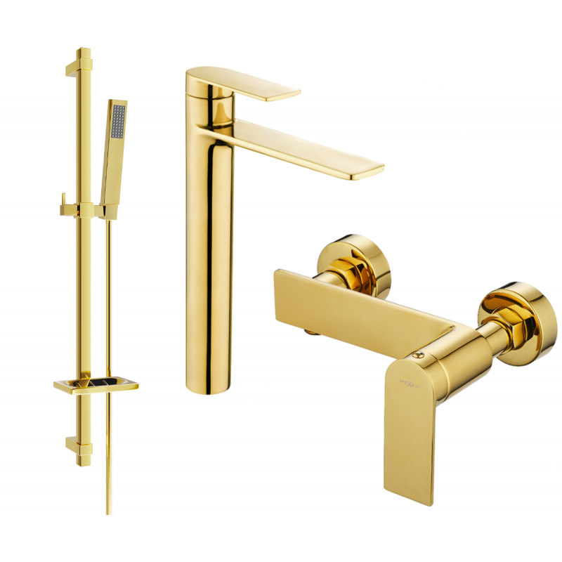 Mexen Zero DQ02 duschset, guld - 71114DQ02-50