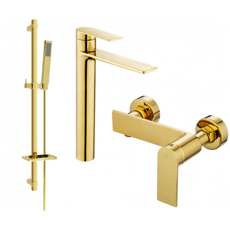 Mexen Zero DQ02 douchekit, goud - 71114DQ02-50