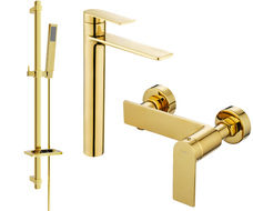 Mexen Zero DQ02 ensemble de douche, doré - 71114DQ02-50