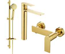 Mexen Zero DQ40 conjunto de ducha, dorado - 71114DQ40-50