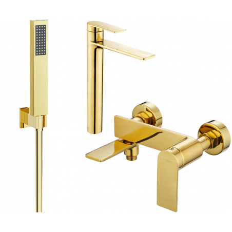 Mexen Zero R02 conjunto de baño, dorado - 71113R02-50
