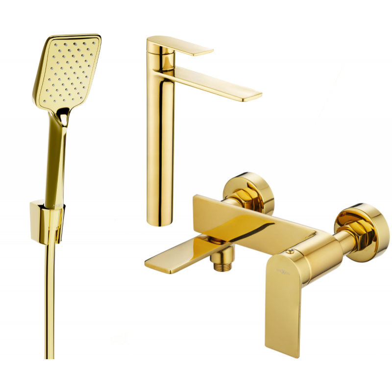 Mexen Zero R62 badkuipset, goud - 71113R62-50