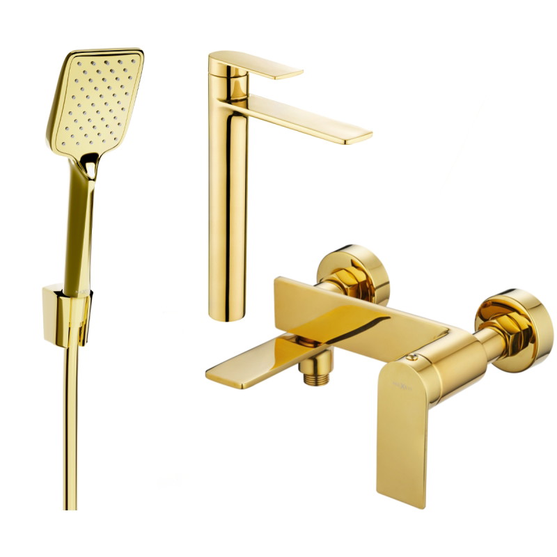 Mexen Zero R62 Bathtub Set, Gold - 71113R62-50