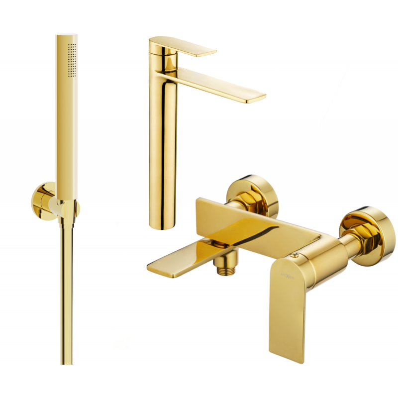 Mexen Zero R70 bath set, gold - 71113R70-50