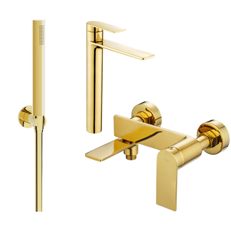 Mexen Zero R70 Bathtub Set, Gold - 71113R70-50
