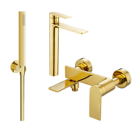 Mexen Zero R70 Bathtub Set, Gold - 71113R70-50