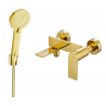 Mexen Zero R40 badkraan met douche set, goud - 7113R40-50