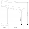 Mexen Royo DF05 zestaw prysznicowy, czarny - 72204DF05-70