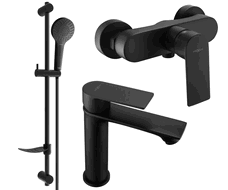 Mexen Royo DF05 Duschset, schwarz - 72204DF05-70
