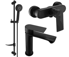 Mexen Royo DF40 Duschset, schwarz - 72204DF40-70