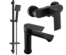 Mexen Royo DQ45 Duschset, schwaarz - 72204DQ45-70