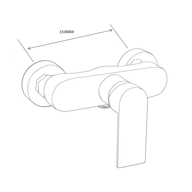 Mexen Royo DQ45 douchepakket, zwart - 72204DQ45-70