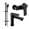 Mexen Royo DQ62 Duschset, schwarz - 72204DQ62-70