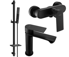 Mexen Royo DQ72 Dusch-Set, schwaarz - 72204DQ72-70