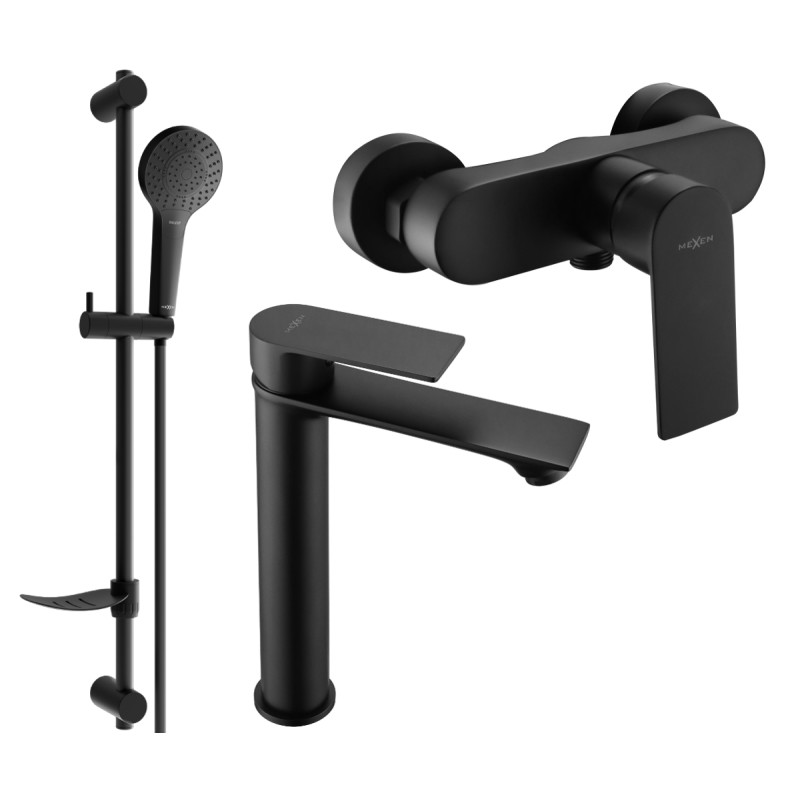 Mexen Royo DF05 set za tuširanje, crni - 72214DF05-70