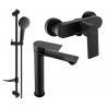 Mexen Royo DF05 shower set, black - 72214DF05-70