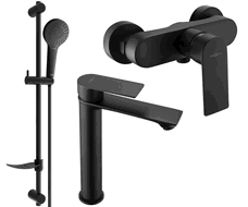 Mexen Royo DF05 Duschset, schwarz - 72214DF05-70