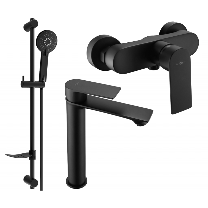Mexen Royo DF40 conjunto de duche, preto - 72214DF40-70