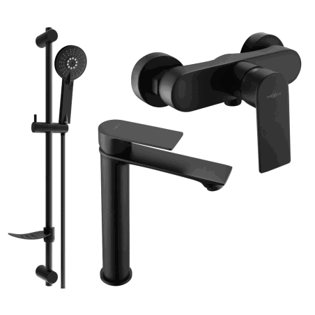 Mexen Royo DF40 ensemble de douche, noir - 72214DF40-70