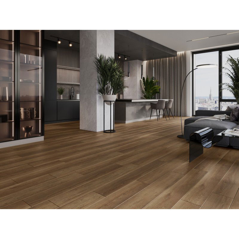 Mexen Queen Creek paneles de vinilo 1240 x 182 mm SPC 6,5 mm, base IXPE 1,5 mm, 4 V-Fuga, Roble - F1013-1240-182-505-4V1-01