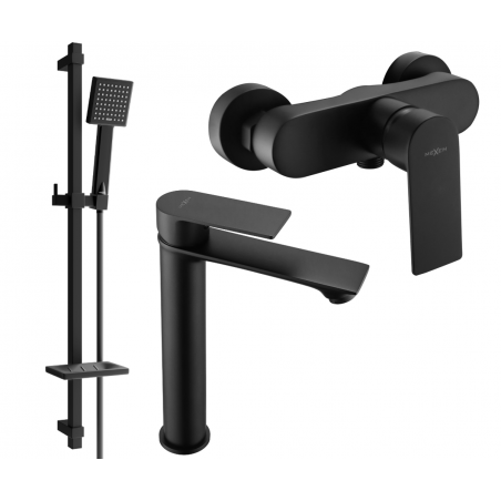 Mexen Royo DQ45 conjunto de ducha, negro - 72214DQ45-70