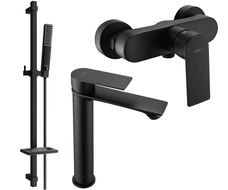 Mexen Royo DQ72 shower set, black - 72214DQ72-70