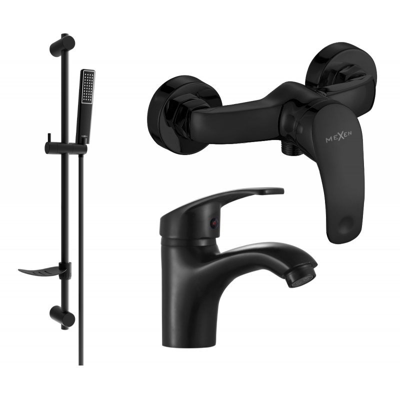 Mexen Fabia DF72 ensemble de douche, noir - 746504DF72-70