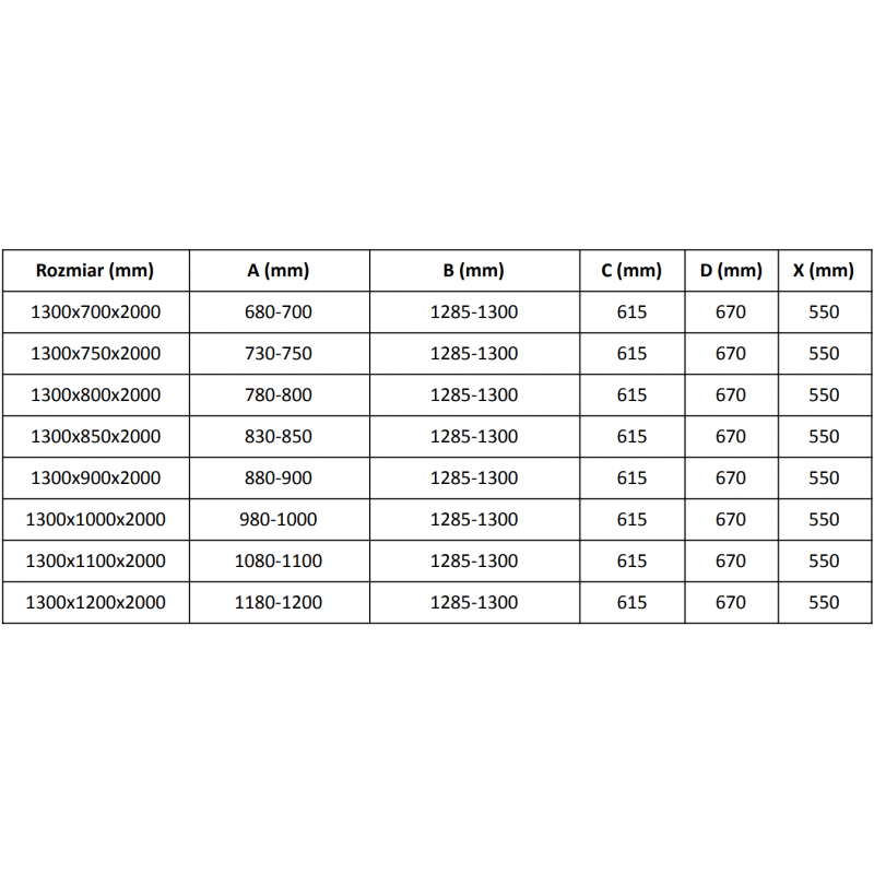 Mexen Velar Sliding Shower Enclosure 130 x 70 cm, Frosted, Gun Metal - 871-130-070-31-95