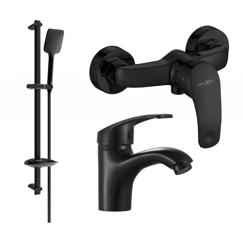 Mexen Fabia DB62 dušas komplekts, melns - 746504DB62-70