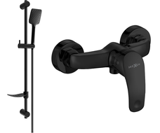 Mexen Fabia DF62 dušas jaucējkrāns ar dušas komplektu, melns - 74654DF62-70