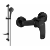 Mexen Fabia DF05 shower mixer with shower set, black - 74654DF05-70